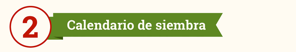 Calendario sobre fechas de siembra de hortalizas