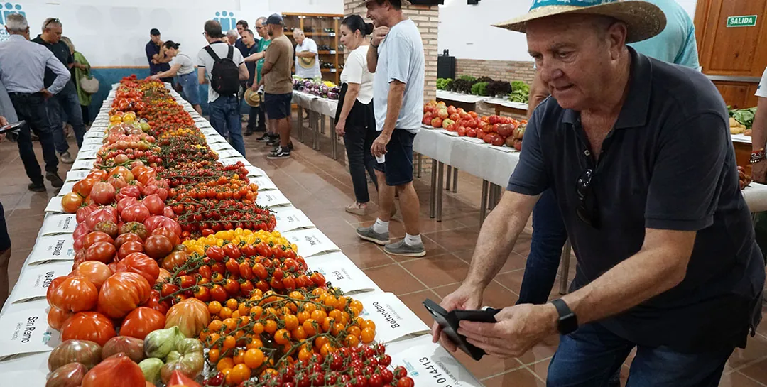 Exposición de frutas y hortalizas en Cajamar