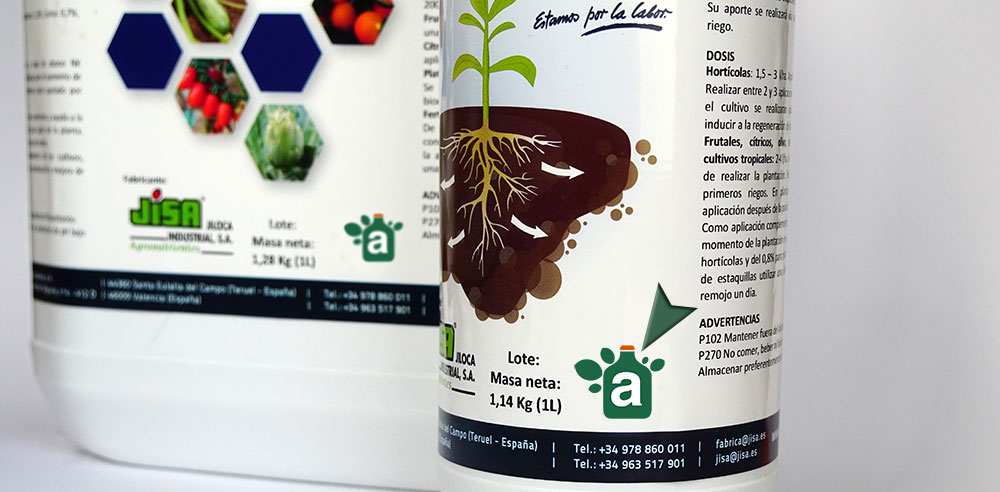 Fertilizantes con logotipo AEVAE