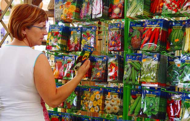 Sobres de semillas para el jardín